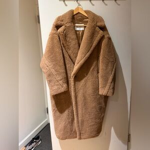 MaxMar Teddy Bear jacket in Camel Brown